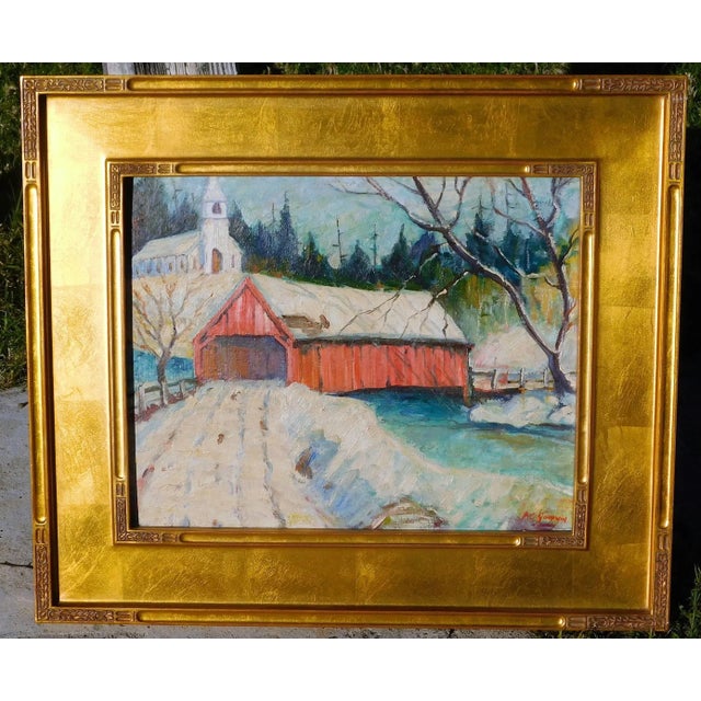 Vintage oil on board by important Boston artist, Arthur C Goodwin (1864-1929). Image size 16 x 20, good condition, needs...