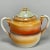 Vintage 1930s Japanese Lustreware Porcelain Hand-Painted Sugar Bowl With Lid & Handles For Sale - Image 4 of 13