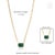 Natural Diamond 6.9ct Dark Green Zambian Emerald Contemporary Necklace in 14k Gold For Sale - Image 12 of 17