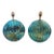 Pair of Murano Glass Globe Lamps For Sale