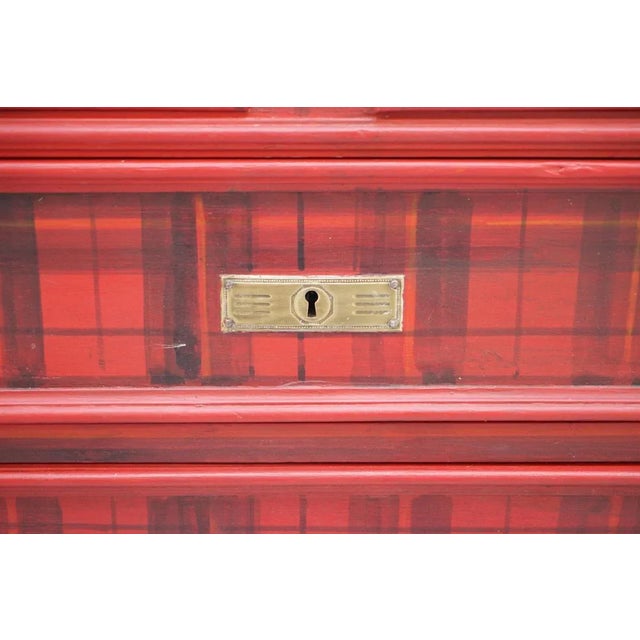 Victorian Chest of Drawers with Scottish Tartan Wrap & Marble Top For Sale - Image 14 of 18