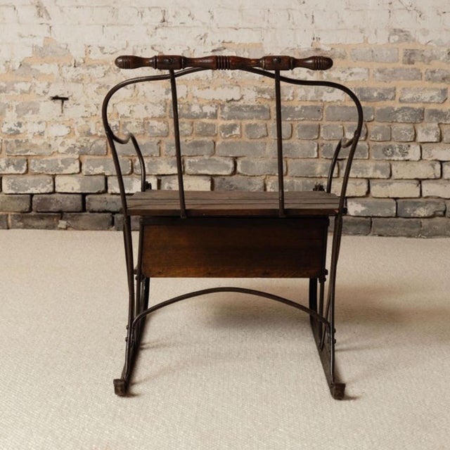 19th Century 19th Century French Iron Sled With Oak Seat For Sale - Image 5 of 10