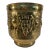 Large Vintage English Brass Planter With Lions Head Handles For Sale