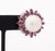 Contemporary Modernist 18k White Gold Diamond Ruby Pearl Earrings For Sale - Image 3 of 8