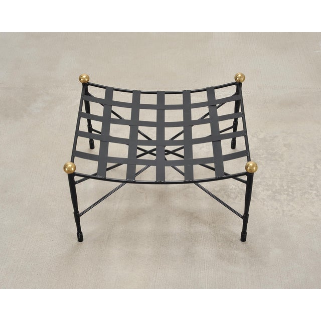 Pair of Mario Papperzini Amalfi Iron Lounge Chairs and Ottomans For Sale - Image 13 of 18
