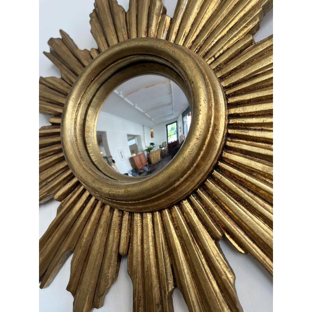 Mid-Century Sunburst Convex Mirror, 1960s For Sale - Image 6 of 10