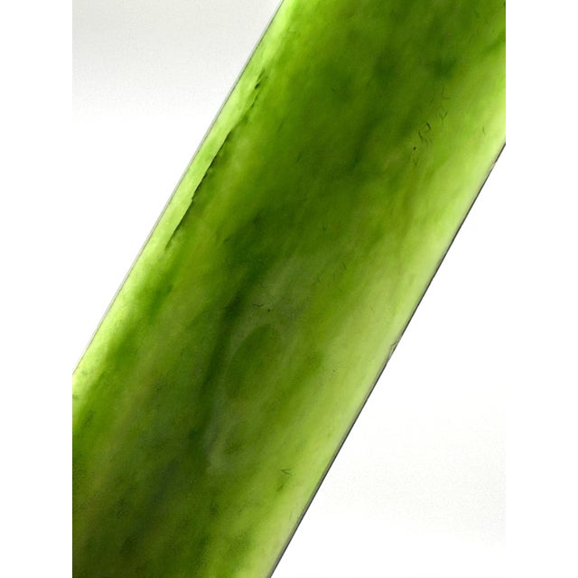 Chinese Chinese Spinach Jade and Gold Page Turner with a small Agate Page Turner For Sale - Image 3 of 12