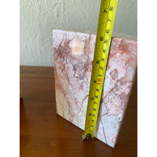 Vintage Mexican Pink Onyx Bookends – Pair For Sale - Image 9 of 9
