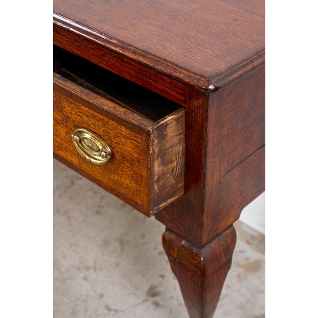 18th Century Tiger Oak Dresser Base / Console (C. 1790) For Sale - Image 9 of 10