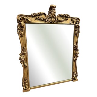 Large Antique English 19th Century Gilt Overmantle Mirror For Sale