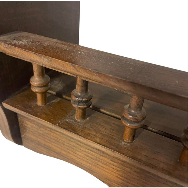 Wood Vintage French Provincial Wall-Mounted Plate Rack With Turned Spindles, 1980s For Sale - Image 7 of 9
