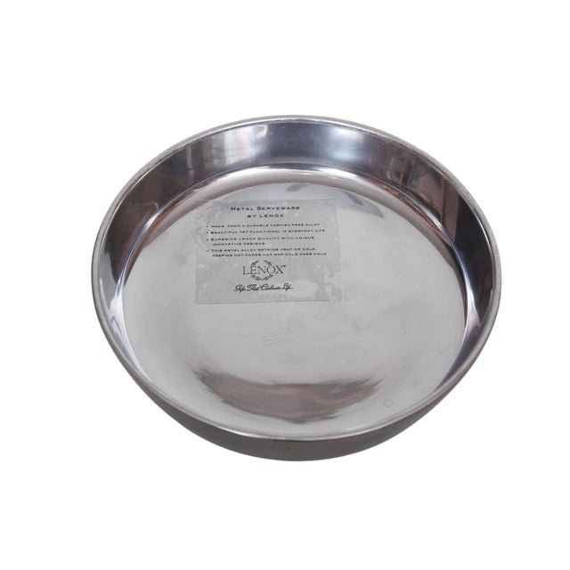 Brown Late 20th Century Mid Century Modern Lazy Susan Seving Tray by Lenox For Sale - Image 8 of 8