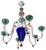 Vintage Multicolor Murano Glass Chandelier from Simoeng, 1980s For Sale