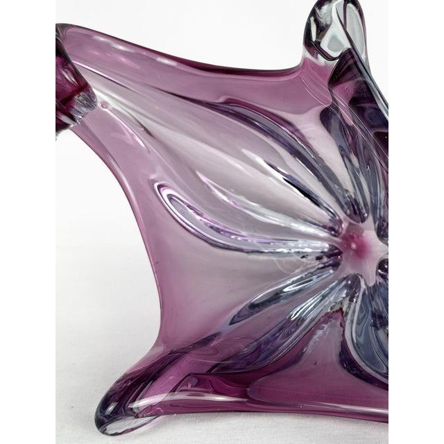 Mid-Century Modern Sommerso Art Glass Sculptured Bowl by Cristallo Venezia, 1960 For Sale - Image 11 of 18