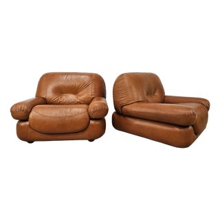 Armchairs attributed to Sapporo by Mario Marenco for Mobil Girgi, 1970, Set of 2 For Sale