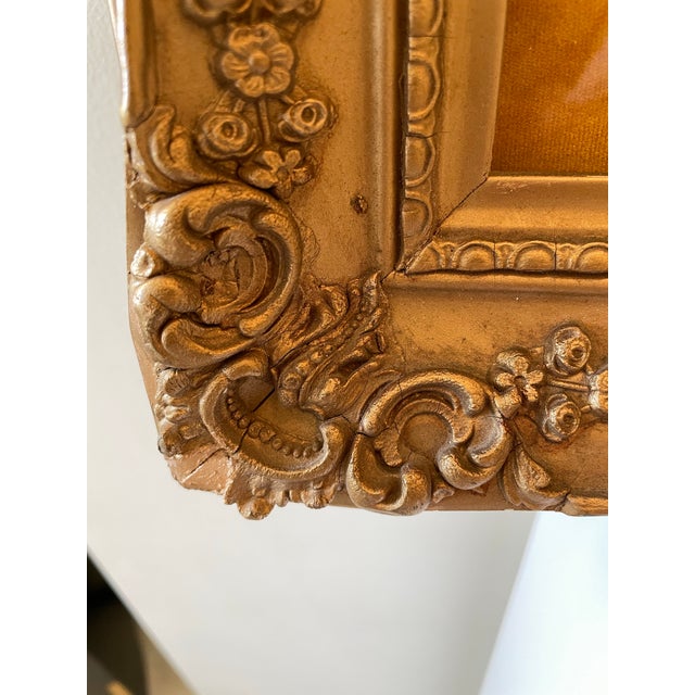 Textile Vintage 1940s Hand-Stitched Swan Landscape Needlepoint in Ornate Gilt Frame For Sale - Image 7 of 8