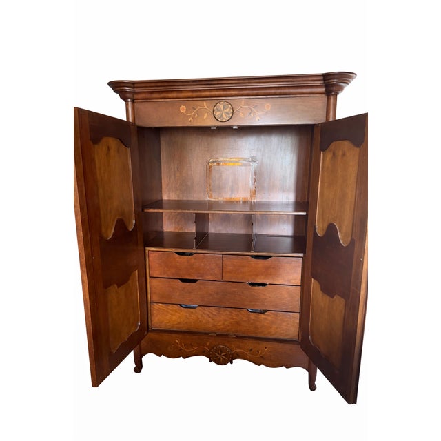 Baker Furniture Company Vintage Baker French Country Armoire For Sale - Image 4 of 5
