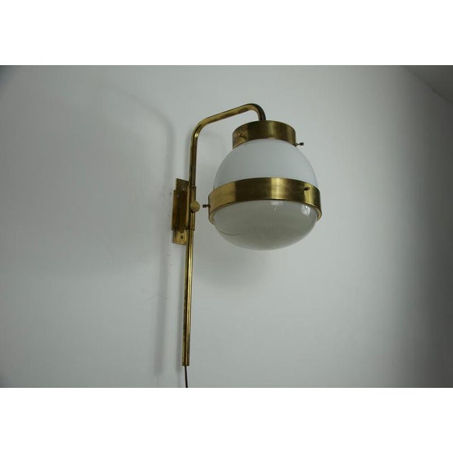 1960s Brass Delta Wall Lamp attributed to Sergio Mazza for Artemide, Italy, 1960s For Sale - Image 5 of 16