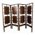 Vintage Art Deco 4 Panel Teak Wood Floating Panel Freestanding Room Divider For Sale
