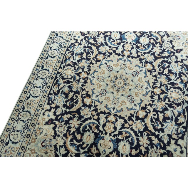 Hand-Knotted Oriental Rug with Silk For Sale - Image 5 of 12