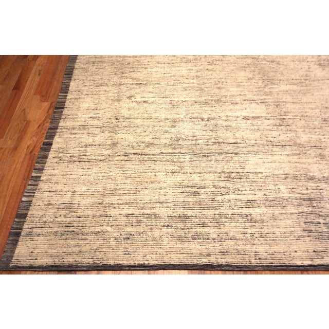 Gorgeous Large Calming Tones Ivory Cream Modern Chic Decorative Area Rug, Country of Origin: Central Asia, Circa date:...