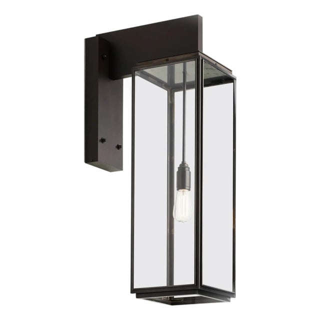 Tekna Ilford Wall Light on Bracket 700 With Dark Bronze Finish and Clear Glass For Sale