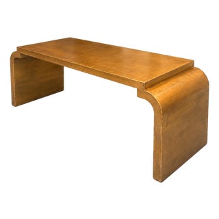20th-C. Neo.Classical Style Waterfall Gilt Leaf Coffee Table Att. Dennis & Leen / Formations For Sale