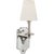 Thomas O'Brien for Visual Comfort Signature Verona Mirrored Sconce in Polished Nickel with Linen Shade For Sale