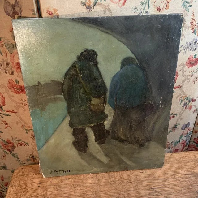 Couple Painting by Yetty Leytens For Sale - Image 6 of 8