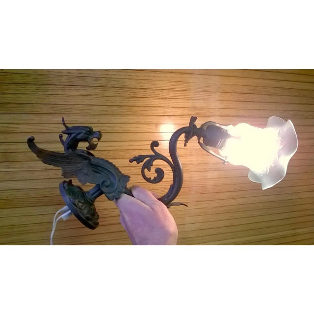 Metal Sculptural Wall Lights, 1910s, Set of 2 For Sale - Image 7 of 8
