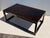 Tessellated polished horn rectangular shape coffee table with brass trim in the manner of Maitland Smith