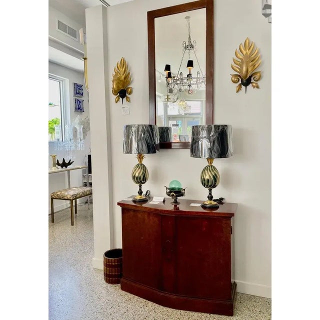 Modern Burlwood Console & Mirror Set 1940s For Sale - Image 3 of 13