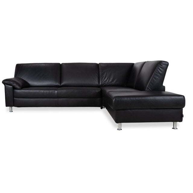 Concept Plus Corner Sofa in Black Leather from Ewald Schillig For Sale - Image 16 of 17