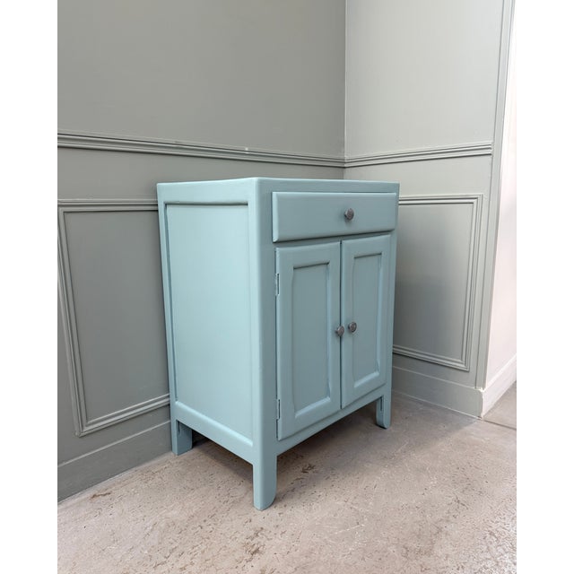 Wood Small Parisian Blue Sideboard, 1940s For Sale - Image 7 of 10