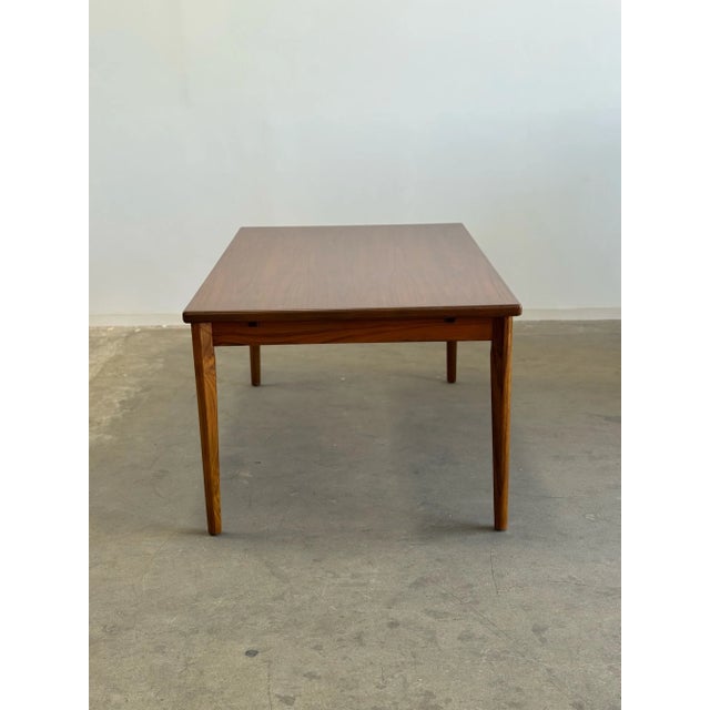 1960s Danish Modern Teak Dining Table For Sale - Image 9 of 11