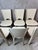 Set of 6 vintage chairs dating from the 80s entirely covered in ecru leather on a metal structure. Italian manufacturing....