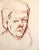 Mid 20th Century Oscar Murillo, Latin American Figurative Abstract Expressionist Portrait Drawing in Color For Sale - Image 5 of 5