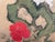 Japanese Vintage Japanese Byobu Four Panel Red Floral Gold Screen For Sale - Image 3 of 8