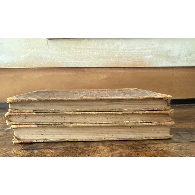 Set of Three (3) 1874 Ohio Law Books Antique Leather Bound Decorative Stack For Sale In Chicago - Image 6 of 12