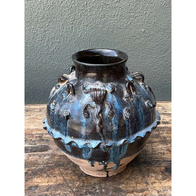 Vintage Original Studio Pottery Urn For Sale - Image 10 of 12