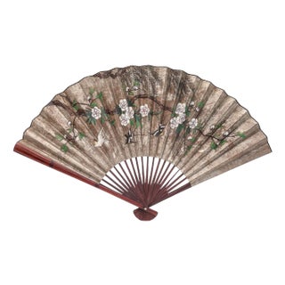 Large Chinese Fan, 1930s For Sale