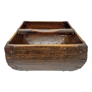 Antique Chinese Wood and Iron Rice Basket, 1900s For Sale