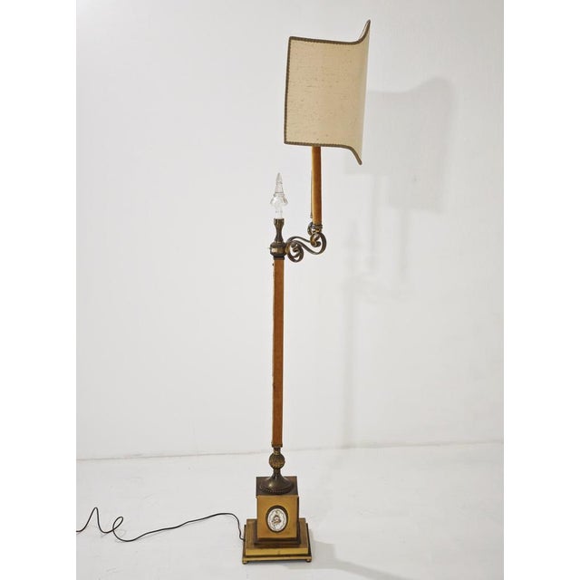 Neoclassical Brass Floor Lamp, Italy, 1940s For Sale - Image 13 of 18