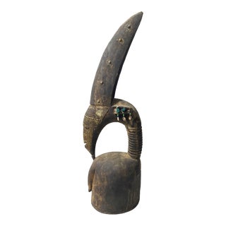 Lg Bamana Female Antelope Chiwara Helmet Mali African Art 33.5" H For Sale