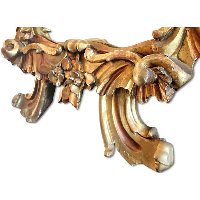 Gold Monumental 19th Century Italian Giltwood Mirror For Sale - Image 8 of 9
