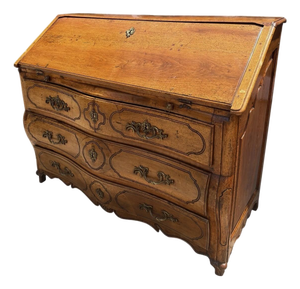 Antique 18th C French Country Fruitwood Secretary Desk