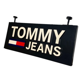 Vintage Tommy Jeans Illuminated Store Sign For Sale