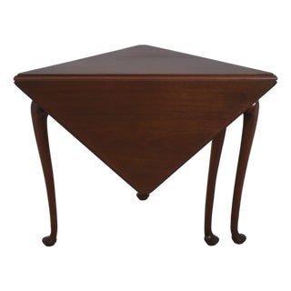 Biggs Mahogany Gate Leg Corner Table For Sale