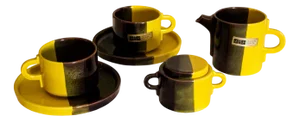 Ceramic Coffee Set from SIC Ceramiche Artistiche, 1970s, Set of 4