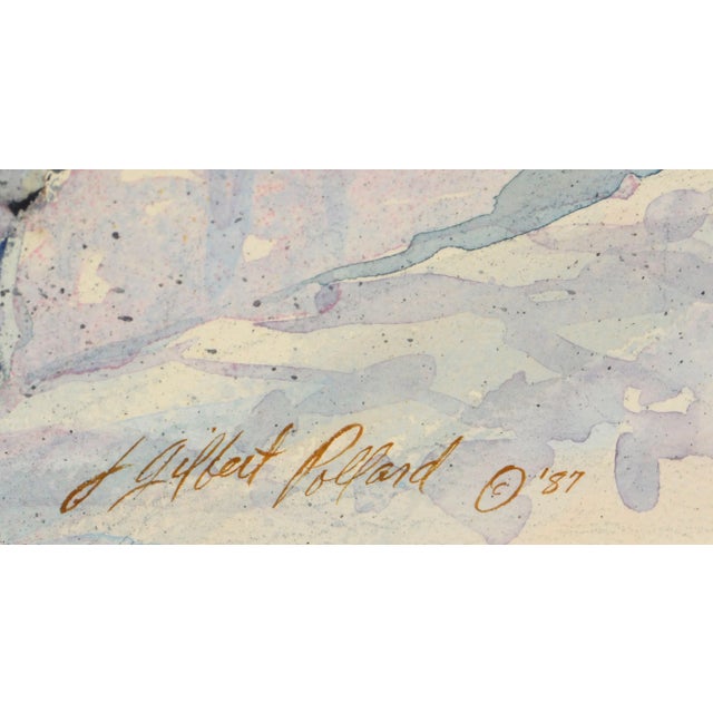 1980s Julie Gilbert Pollard Rocky Landscape Impressionist Watercolor 1980s For Sale - Image 5 of 7